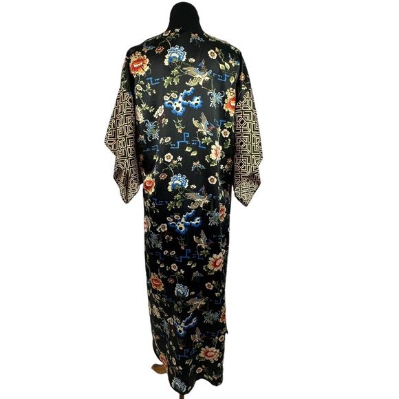 NWT Natori Black Floral Zip Caftan, Size M - Picture 9 of 13